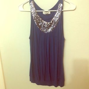 Glitzy Navy top